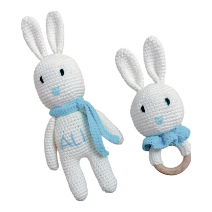 White Bunny Boy +Rattle